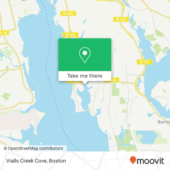 Vialls Creek Cove map