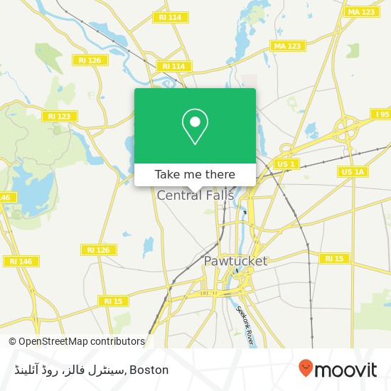 سینٹرل فالز، روڈ آئلینڈ map