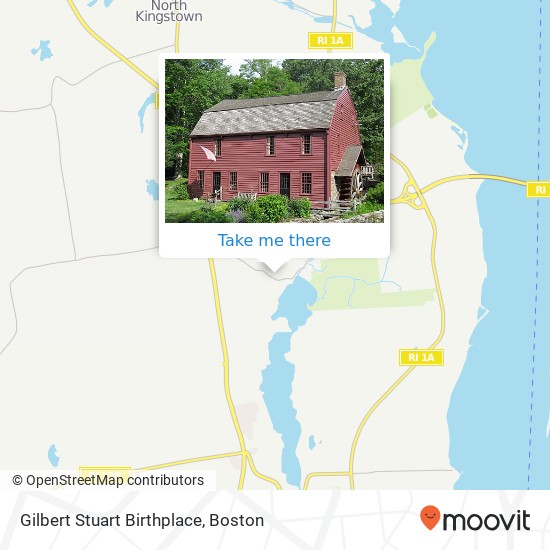 Mapa de Gilbert Stuart Birthplace