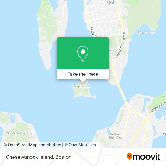 Chesewanock Island map