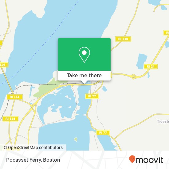 Pocasset Ferry map