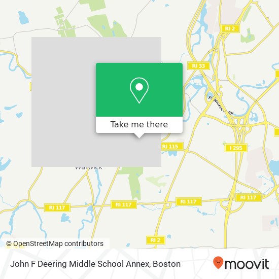 John F Deering Middle School Annex map