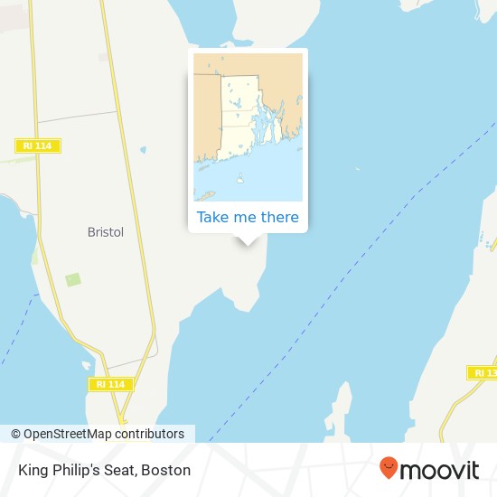 Mapa de King Philip's Seat