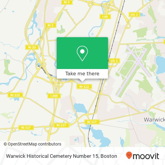 Mapa de Warwick Historical Cemetery Number 15