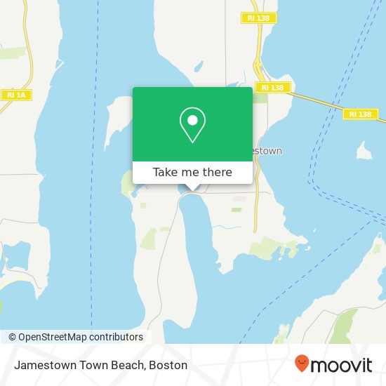 Mapa de Jamestown Town Beach