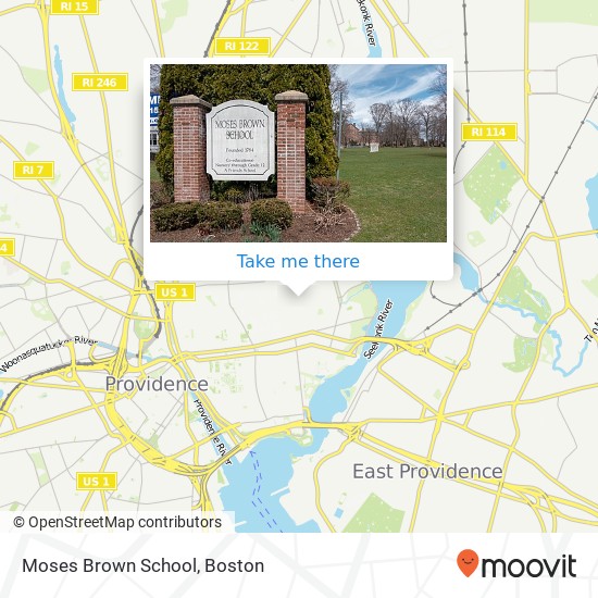 Moses Brown School map