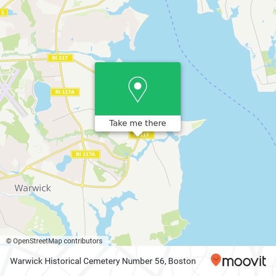 Mapa de Warwick Historical Cemetery Number 56