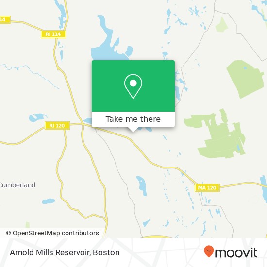 Arnold Mills Reservoir map