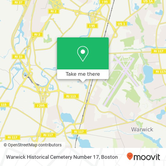 Mapa de Warwick Historical Cemetery Number 17