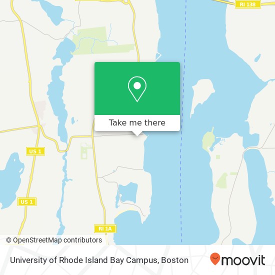 University of Rhode Island Bay Campus map