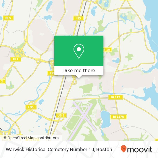 Mapa de Warwick Historical Cemetery Number 10