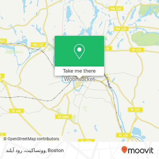 وونساکیت، رود آیلند map