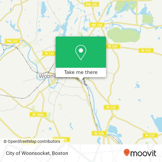 Mapa de City of Woonsocket