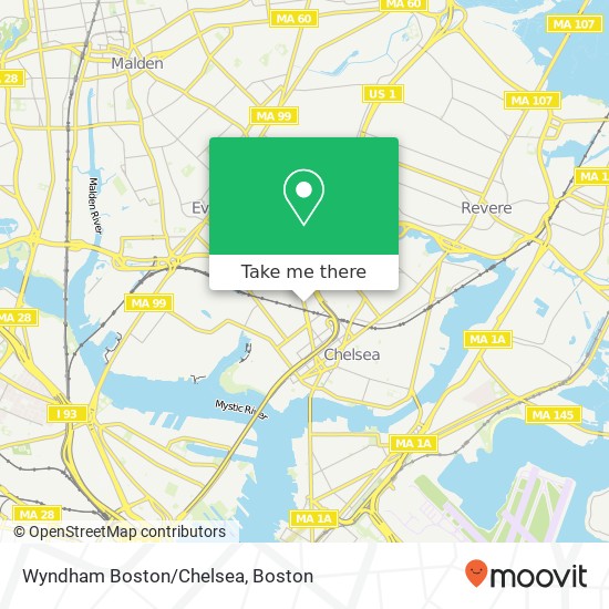 Wyndham Boston/Chelsea map