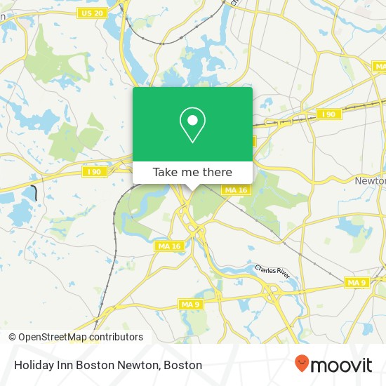 Mapa de Holiday Inn Boston Newton