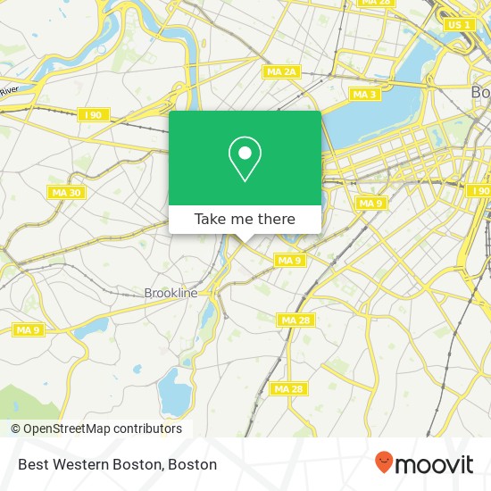 Mapa de Best Western Boston