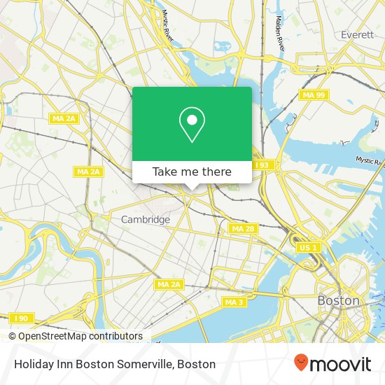 Holiday Inn Boston Somerville map