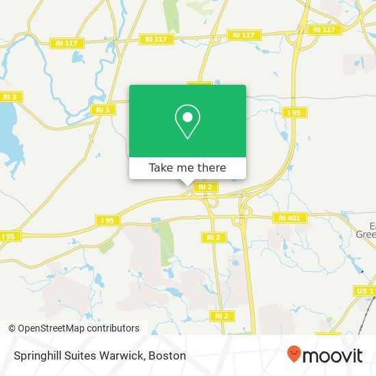 Mapa de Springhill Suites Warwick