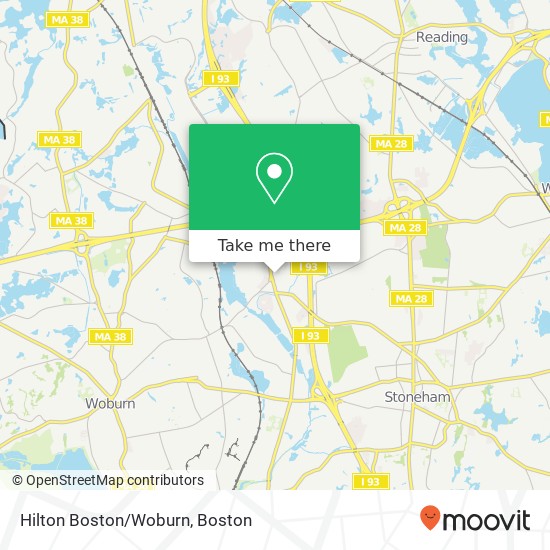 Mapa de Hilton Boston/Woburn