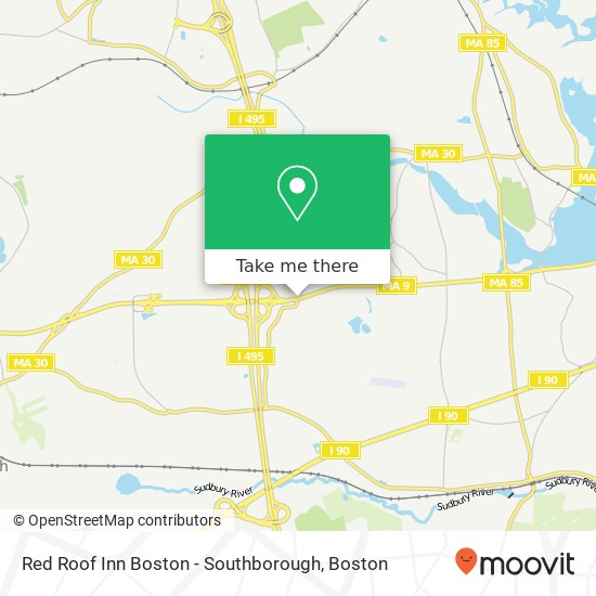 Red Roof Inn Boston - Southborough map