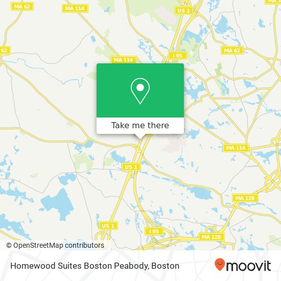 Homewood Suites Boston Peabody map