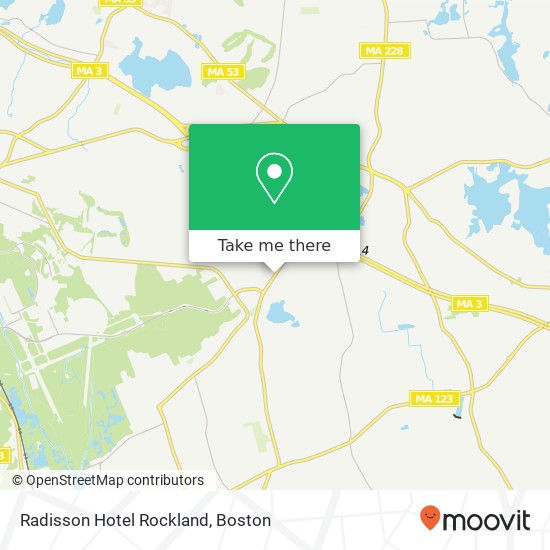 Radisson Hotel Rockland map