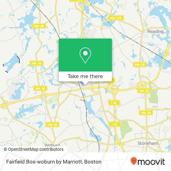 Fairfield Bos-woburn by Marriott map