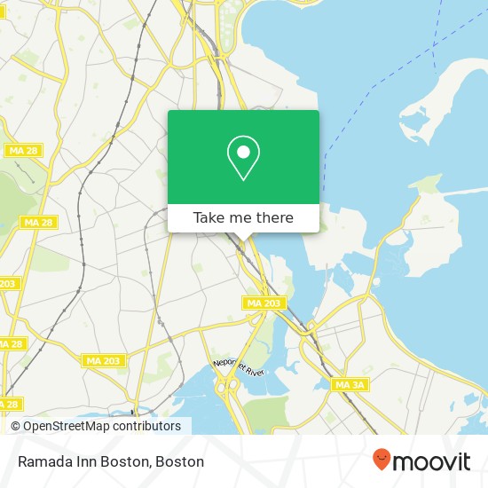 Mapa de Ramada Inn Boston