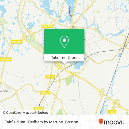 Mapa de Fairfield Inn - Dedham by Marriott