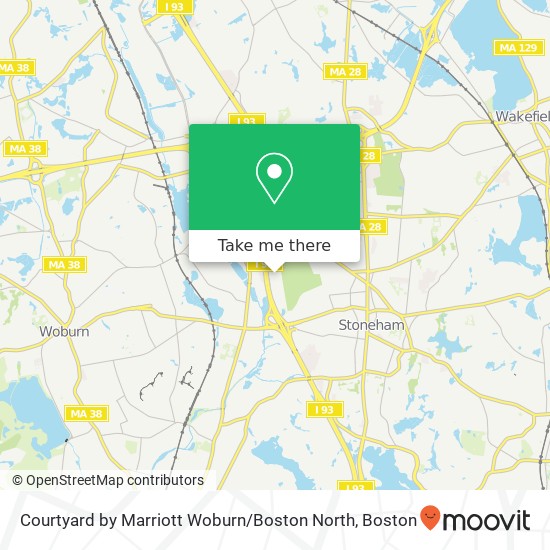 Courtyard by Marriott Woburn / Boston North map