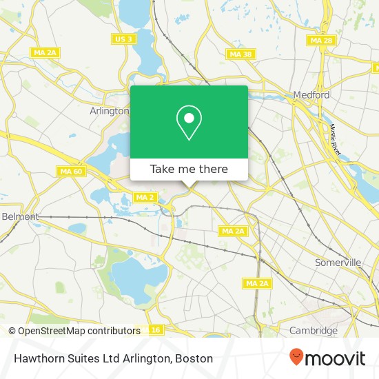 Mapa de Hawthorn Suites Ltd Arlington