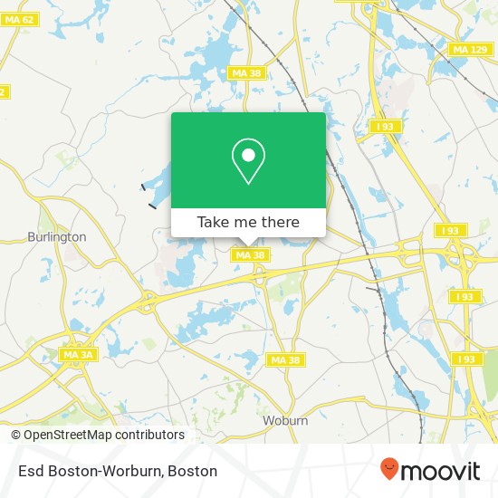 Mapa de Esd Boston-Worburn