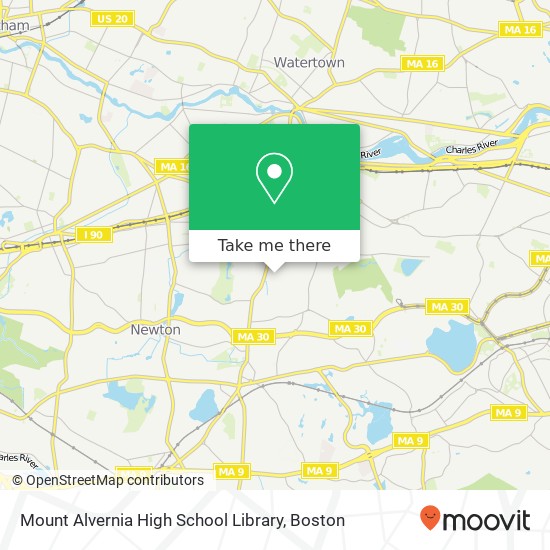 Mount Alvernia High School Library map