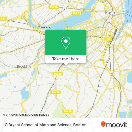 Mapa de O'Bryant School of Math and Science