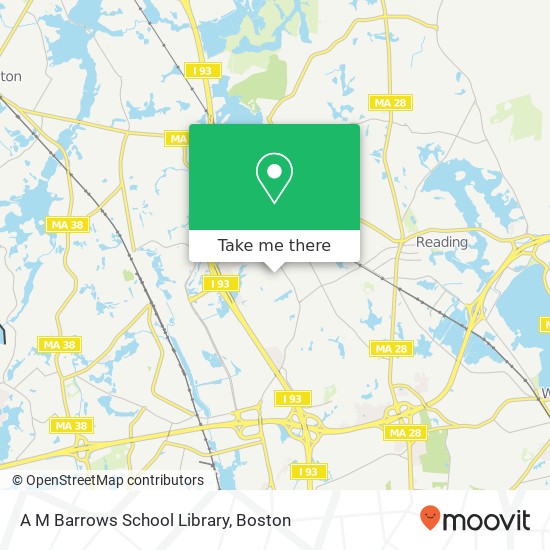 A M Barrows School Library map