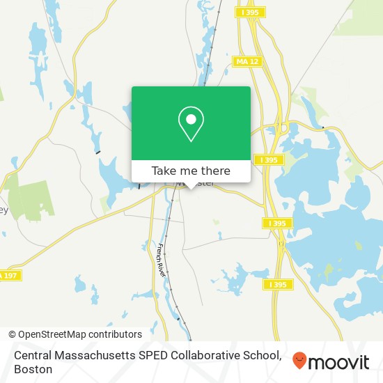 Central Massachusetts SPED Collaborative School map