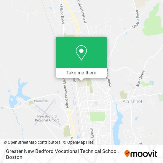 Greater New Bedford Vocational Technical School map