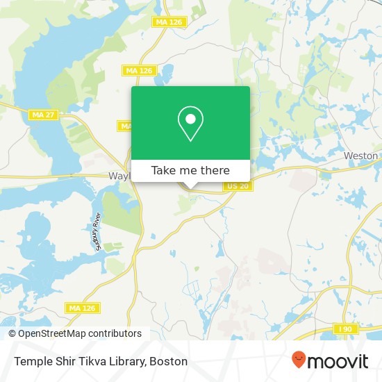 Temple Shir Tikva Library map