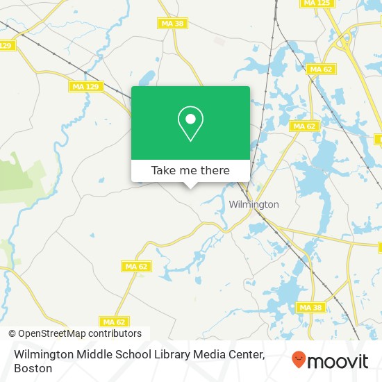Mapa de Wilmington Middle School Library Media Center