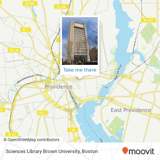 Mapa de Sciences Library Brown University