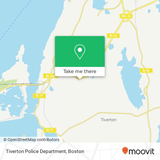 Mapa de Tiverton Police Department