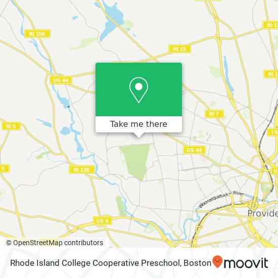 Mapa de Rhode Island College Cooperative Preschool