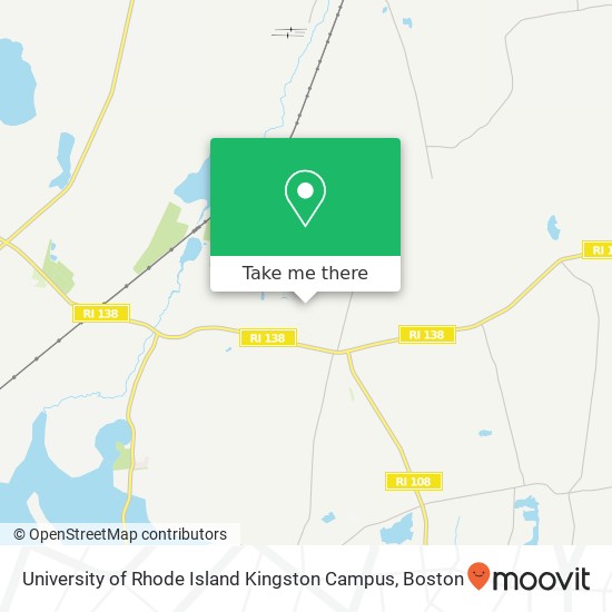 Mapa de University of Rhode Island Kingston Campus