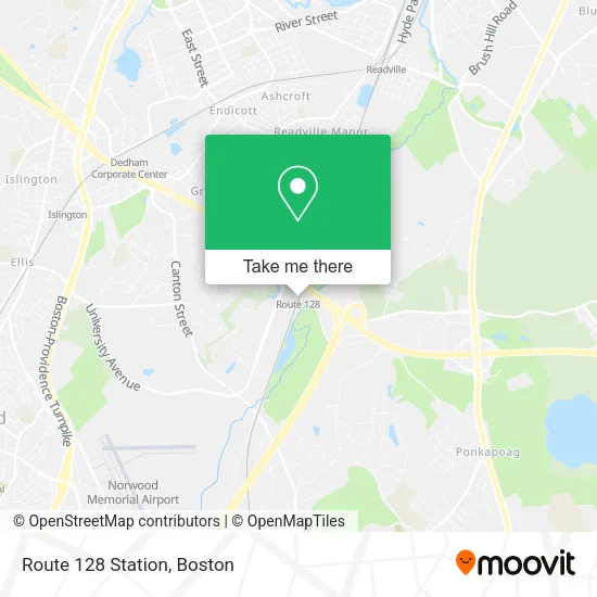 Mapa de Route 128 Station