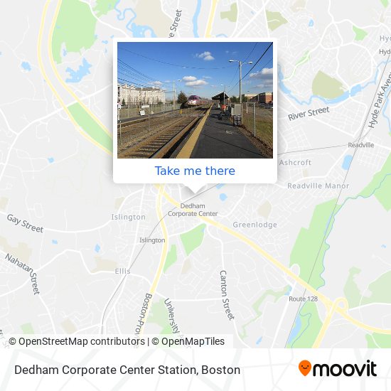 Dedham Corporate Center Station map