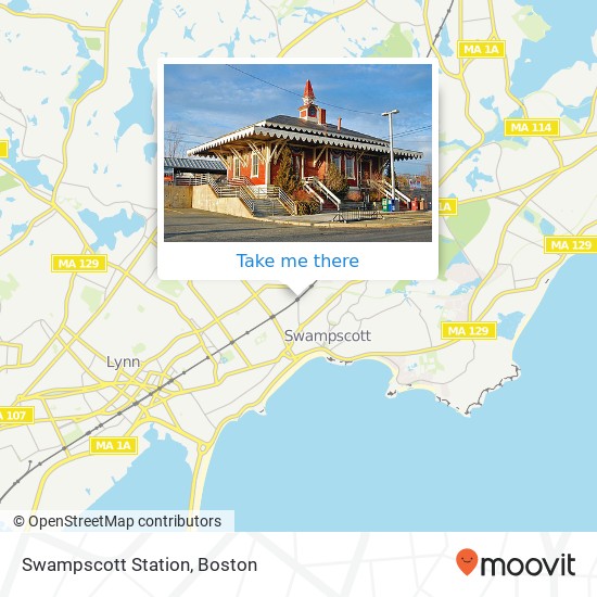 Swampscott Station map