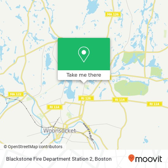 Blackstone Fire Department Station 2 map