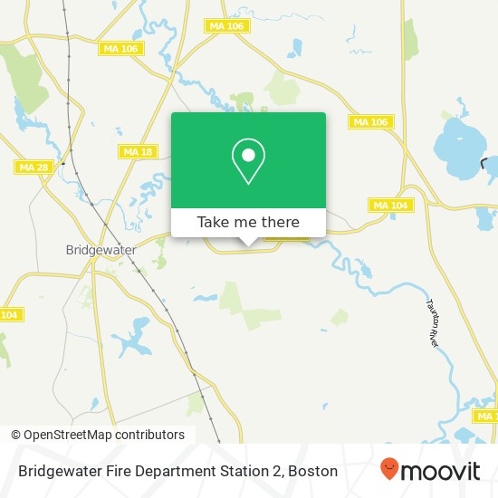 Bridgewater Fire Department Station 2 map