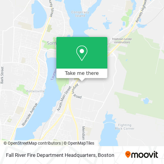 Fall River Fire Department Headquarters map