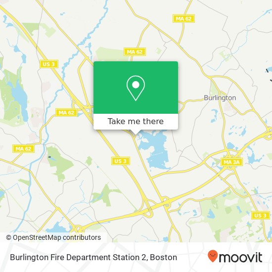 Burlington Fire Department Station 2 map